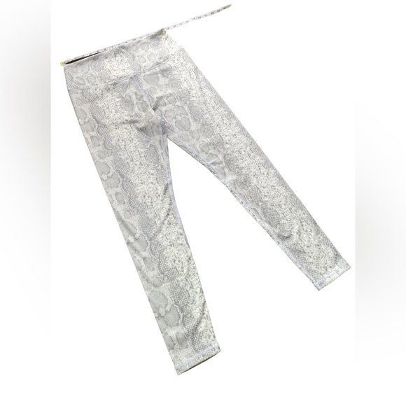 Glyder Athletic legging pants white gray snake print full length NWOT SzL - Picture 10 of 13